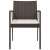 2 db Barna Polyrattan Kerti Szék Párnával - 56,5x57x83 cm 62773908