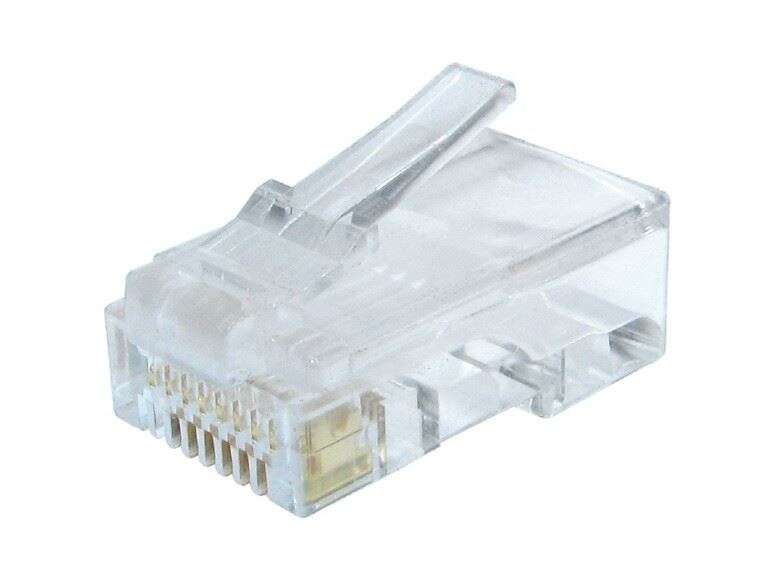 GEMBIRD LC-8P8C-002/100 Gembird Netzwerkstecker RJ45 (100 Stück) Kat. 6, 8P8C, 30U, für Kabel