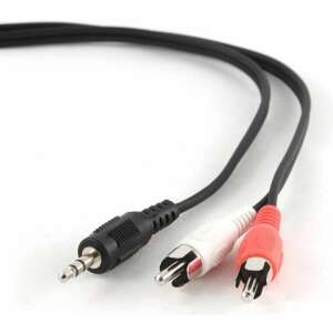 Gembird 3,5 mm Jack na 2 RCA audio kábel, 5 metrov, čierny - Gembird
