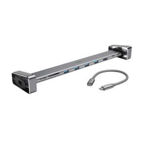 Hama 200103 strieborný USB 3.1 Type-C 9in1 HUB (USB 3.1, HDMI, LAN, USB-C, PD, SD) 81538708