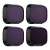 Freewell ND filter set for drones, includes ND128, ND256, ND512 and ND2000 filters
