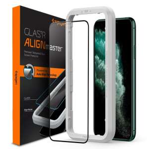 Spigen Glasr AlignMaster gehärtetes Glas Displayschutzfolie für iPhone 11 Pro Max, mit automatischer Ausrichtung und Montageframe - Spigen Schutzfolien für Handys