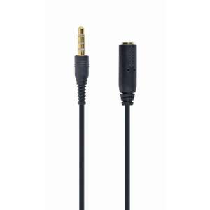 Cablu adaptor audio crossover Gembird CCA-419 3,5 mm 4 pini, negru, 0,18 m - Gembird