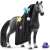 Schleich Horse Club Sofia's Beauties Quarter Horse Mare with Combable Mane, black horse figure with long mane and tail, purple brush, hair accessories