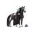 Schleich Horse Club Sofia's Beauties Quarter Horse Mare with Combable Mane, black horse figure with long mane and tail, purple brush, hair accessories