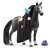 Schleich Horse Club Sofia's Beauties Quarter Horse Mare with Combable Mane, black horse figure with long mane and tail, purple brush, hair accessories