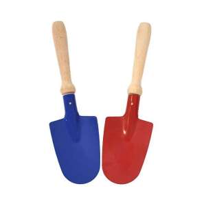 2 db fém homokozó ásó fa nyéllel, kék és piros színben - Szabadtéri játék és felszerelés