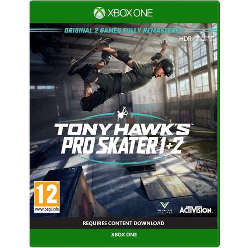 Tony Hawk's Pro Skater 1+2 Xbox One video game cover