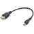 Gembird USB OTG AF to Micro BM Cable 0,15m Black, USB A - Micro USB kábel, 15cm