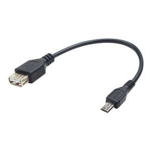 Gembird USB OTG AF to Micro BM Cable 0,15m Black, USB A към Micro USB кабел, 15cm - Gembird USB кабел