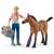 Schleich veterinarian figure with a first aid kit and a foal with a bandage on its leg