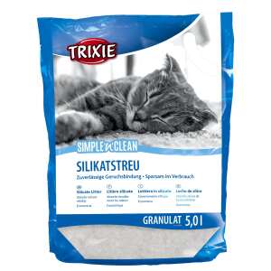 Trixie Simple'n'Clean Așternut din Silicat, sac de 5,01 kg, controlul mirosului, economic - Trixie