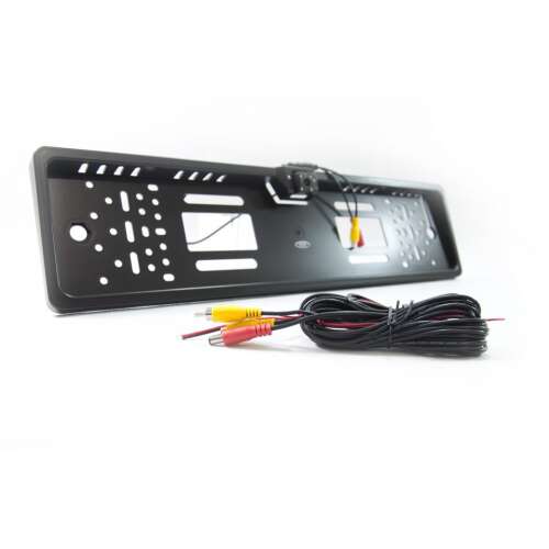 XD-402 rendszámtábla keret éjjellátó kamerával, fekete, autóhoz