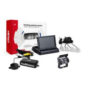 Amida Parkolóasszisztens rendszer 4,3 hüvelykes TFT monitorral, 4 érzékelővel és tolatókamera - AMiO