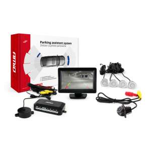 Amida parkolási asszisztens rendszer 4,3 hüvelykes TFT monitorral, 4 érzékelővel és tolatókamera - Tolatóradar