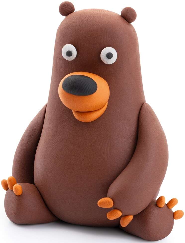 Hey Clay levegőn száradó Gyurmakészlet - Medve