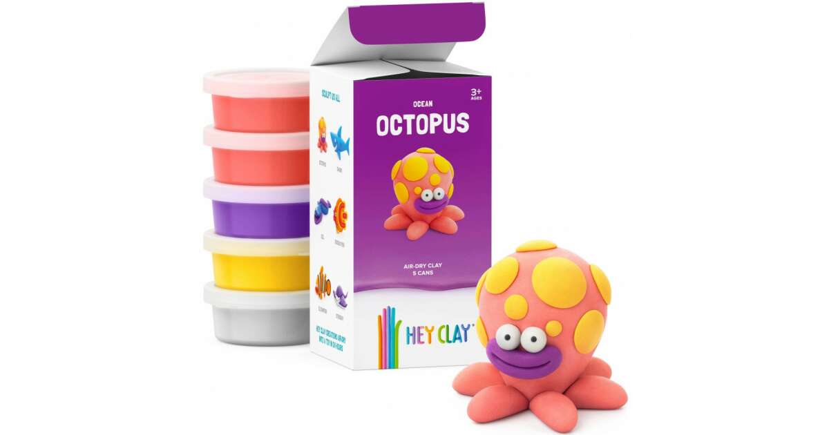 Hey Clay Air Drying Large Clay Set - Octopus