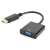 Адаптер Gembird DisplayPort към VGA, черен, 0,2m