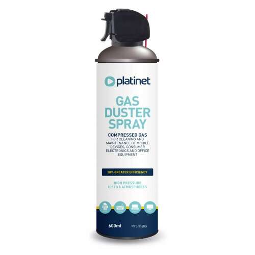Platinet PFS5160G Spray cu aer comprimat, 600 ml, pentru curățarea electronicelor