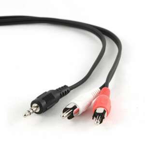 Gembird 3.5mm Jack to 2 RCA audio cable, 1.5m, black - Gembird