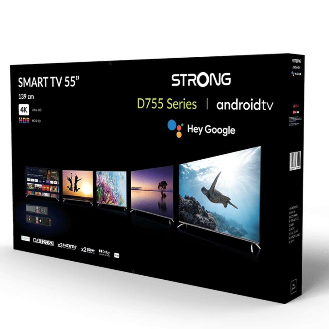 Strong srt55ud7553 4k uhd android smart led televízió, 139 cm, hd...