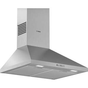 Bosch DWP66BC50 wall-mounted range hood in stainless steel with LED lights and control panel - Microwave, Range Hood and Cooktop
