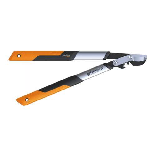 Fiskars PowerGear X Bypass Lopper, 1020186 (S), oranžové a čierne rukoväte, strieborné čepele, otvorená poloha