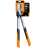 Fiskars PowerGearX pruning shears, long handled, orange and black handles, in packaging