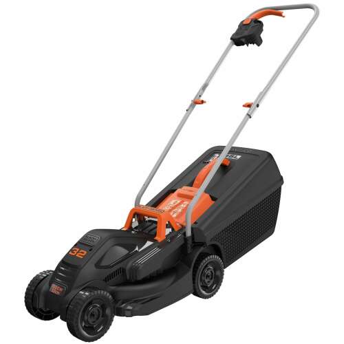 Black+Decker BEMW351-QS elektromos fűnyíró, fekete-narancssárga, 32 cm vágószélesség, 35L fűgyűjtő