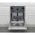 Whirlpool WIC 3C34 PFE S built-in dishwasher, open, showing the interior