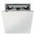 Whirlpool WIC 3C34 PFE S built-in dishwasher, white, open door