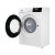 Angled view of Gorenje WNHPI62SCS 6kg front load washing machine with open door