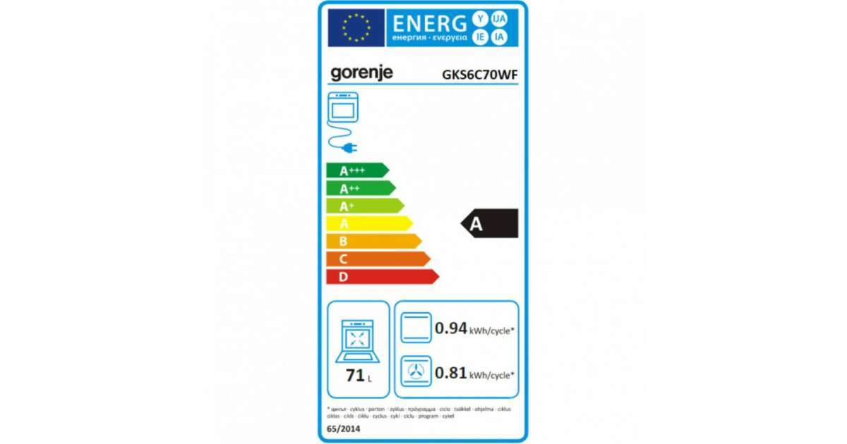 Gorenje GKS6C70WF Kombinált tűzhely | Pepita.hu