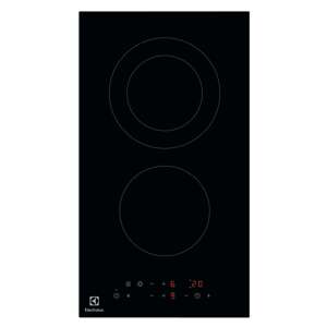 Electrolux LHR3233CK Ugradbena keramička ploča za kuhanje, 30 cm, 2 zone za kuhanje, Dječja brava, Crna 90355032 - Prijenosna ploča za kuhanje