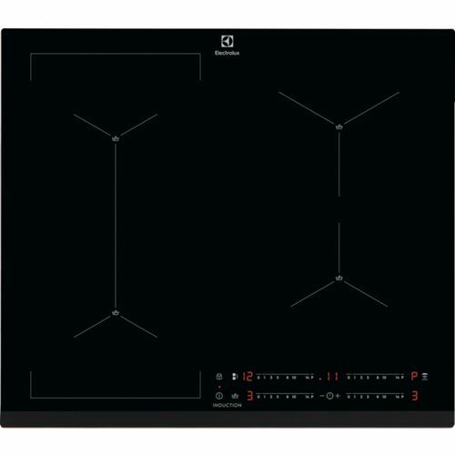 Electrolux EIS62441 fekete indukciós főzőlap 4 zónával, SenseBoil funkcióval és páraelszívó csatlakozással