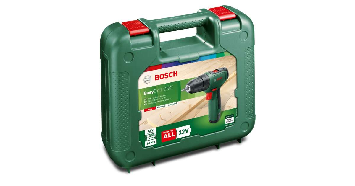 Bosch EasyDrill 1200 cordless drill driver 1x1 5 Ah in case