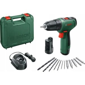 Set akumulatorske bušilice-odvijača Bosch EasyDrill 1200 s kućištem, baterijom, punjačem i svrdlima - Bosch Bušilica i odvijač
