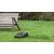 Bosch Indego S 500 robot lawn mower mowing grass in a garden