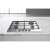 Whirlpool TGML 651 IX beépíthető gáz főzőlap, rozsdamentes acél, konyhai munkapulton