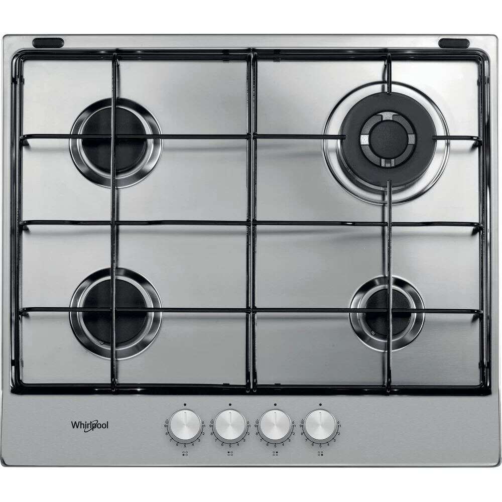 Whirlpool TGML 651 IX Beépíthető gáz főzőlap, 58 cm, 4 főzőzóna, Inox