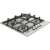 Whirlpool TKRL 661 IX EU built-in gas hob, stainless steel, 4 cooking zones, side view
