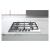 Whirlpool TKRL 661 IX EU Вграден плот, газов, 60 cm, 4 зони за готвене, чугунена решетка, електрическо запалване, Inox 80983028