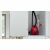 Bosch BGBS2RD1 red bag vacuum cleaner stored in a closet
