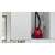 Bosch BGBS2RD1 red vacuum cleaner stored in a closet