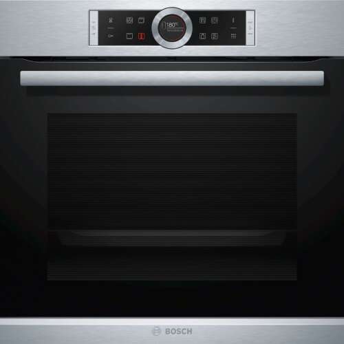 Bosch HBG6750S1 beépíthető sütő, rozsdamentes acél, fekete üveg ajtó, 71L kapacitás, 13 funkció, AutoPilot 10, A+ energiaosztály