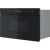 Angled view of Whirlpool MBNA920B black built-in microwave