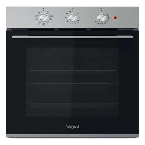 Whirlpool OMK38HU0X beépíthető sütő, rozsdamentes acél, fekete üveg, 3 gomb