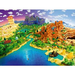 Ravensburger 1500 piece Minecraft puzzle, featuring a scenic view of the Minecraft world - Puzzle