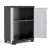 Keter Linear Base Schrank, 90cm, Kunststoff, hellgrau, Ansicht mit offener Tür
