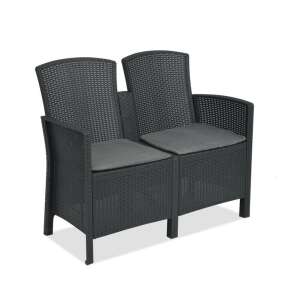 Lima 2-Sitzer Garten Sofa in Graphit - Gartenmöbel